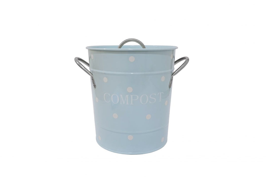 Bidone compostiera blu con pois bianchi -Isabelle rose