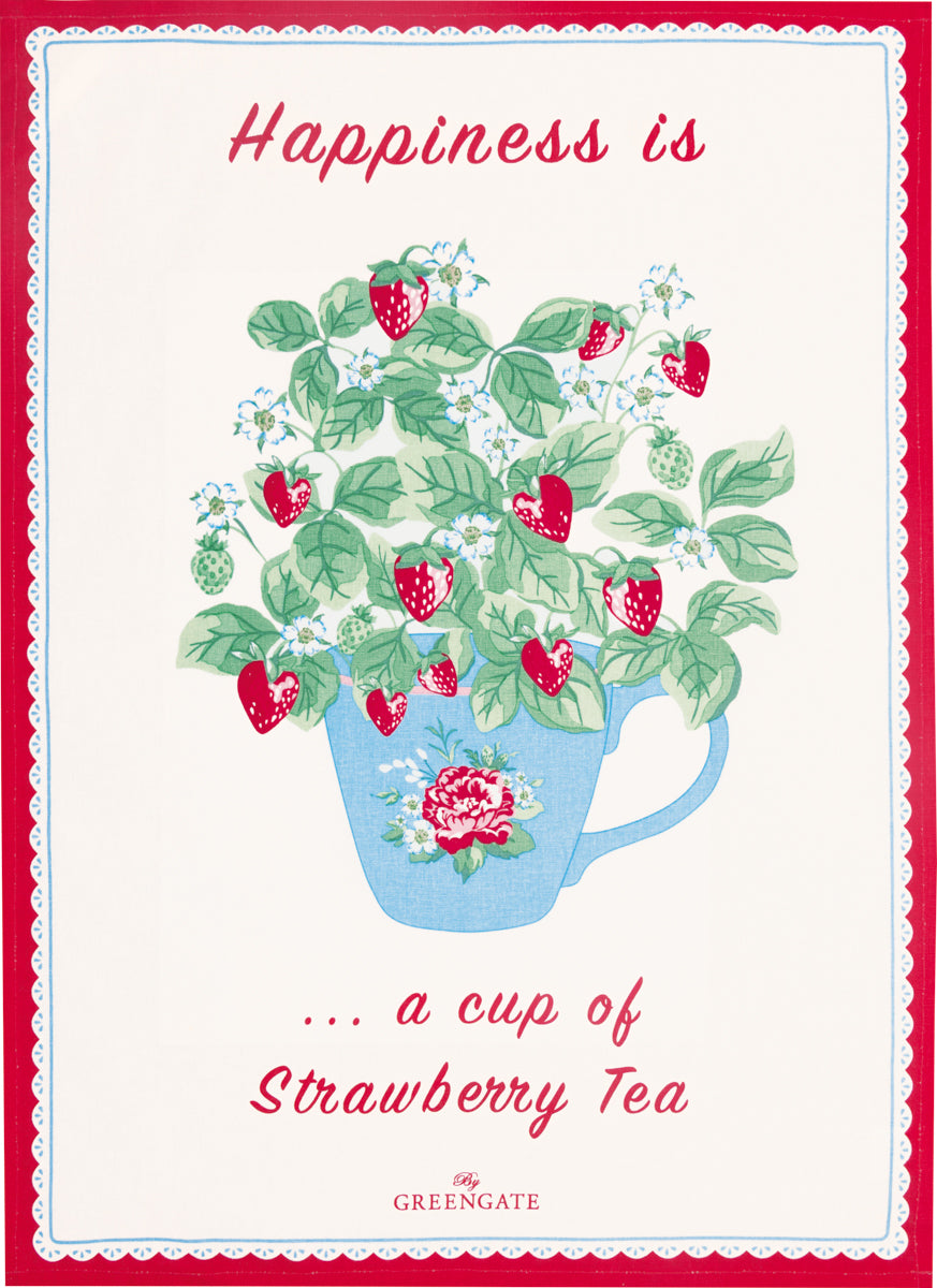 Strofinaccio Piece printed Berry white Greengate