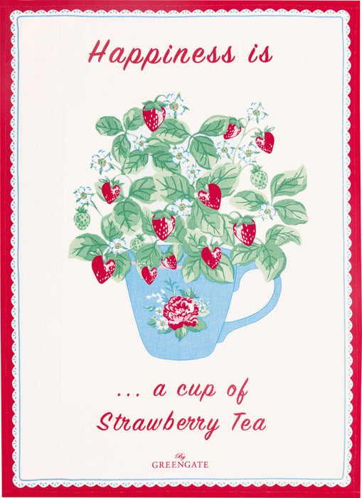 Strofinaccio Piece printed Berry white Greengate