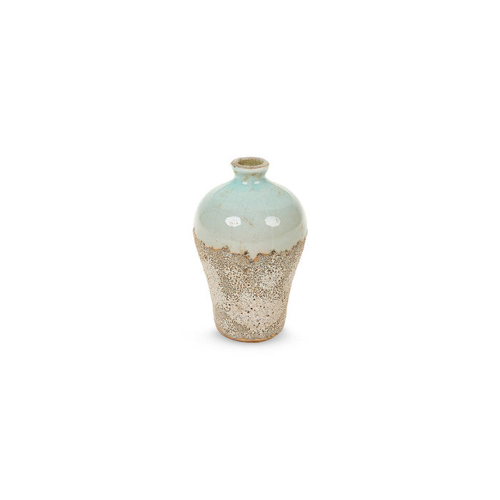 Vaso in ceramica azzurro 8.5 x 15 cm