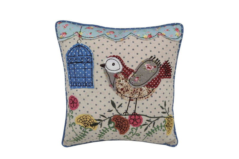 Cuscino piccolo uccello 25×25 cm Isabelle Rose