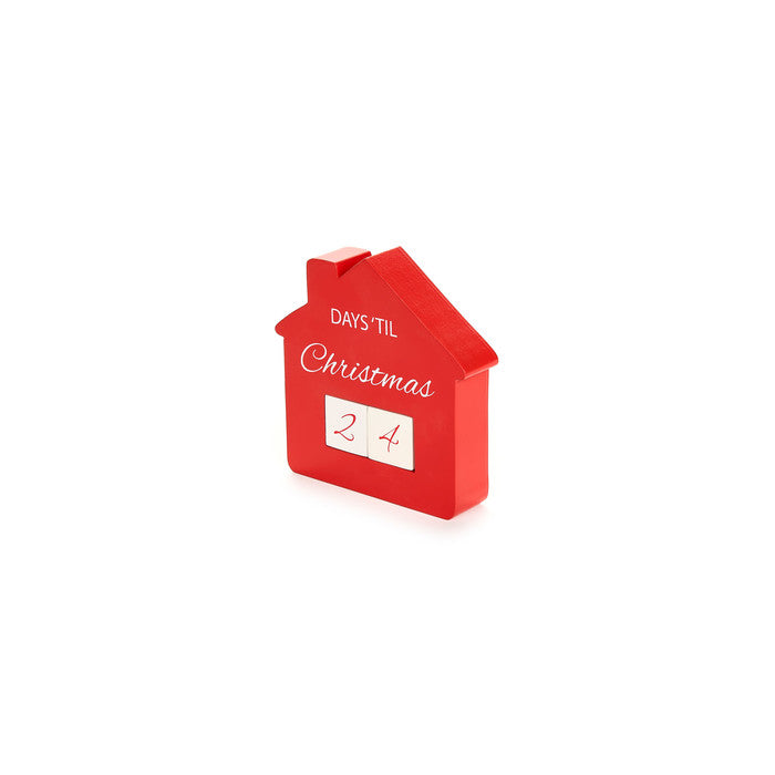 Carte de Noël en bois avec calendrier perpétuel - Nuages ​​en tissu