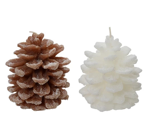 Pine cone shaped candle