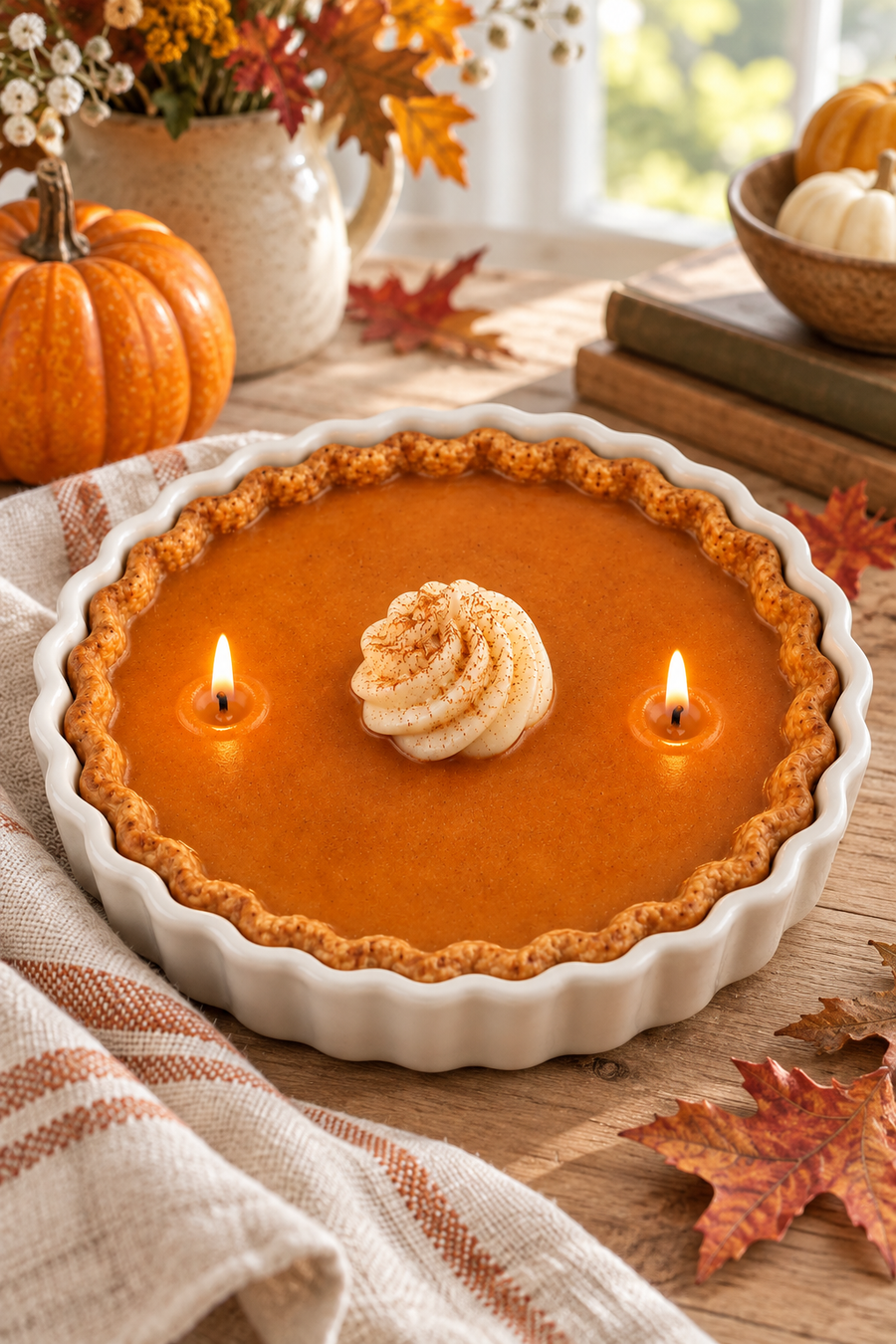 Candela Profumata Pumpkin Pie a Forma di Crostata