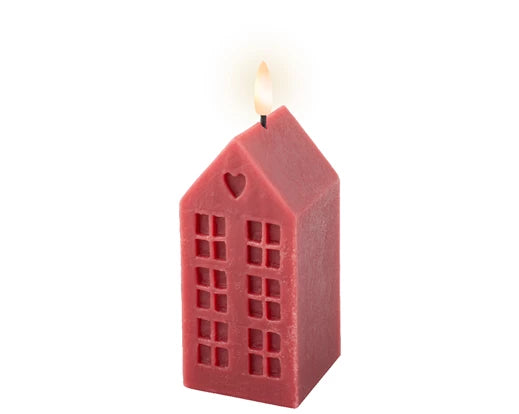 Red LED house candle