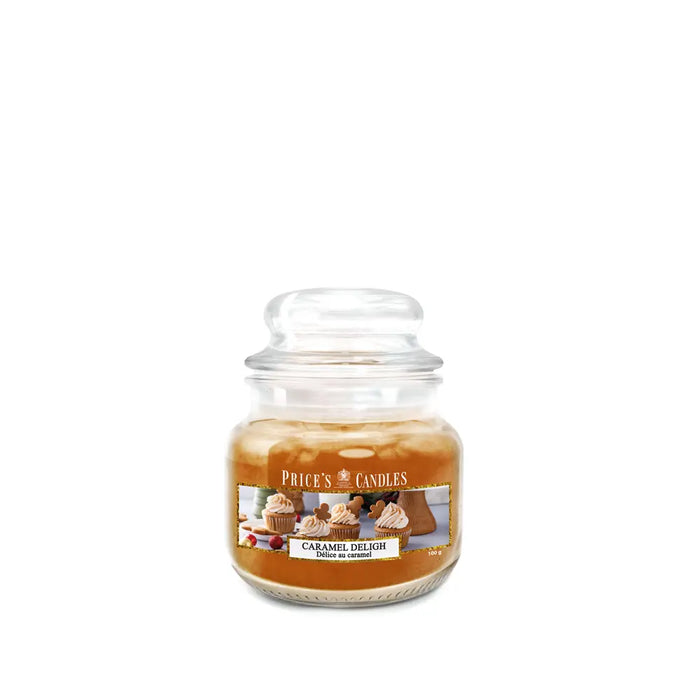 Candela profumata in giara piccola Caramel Delight - Price's Candles