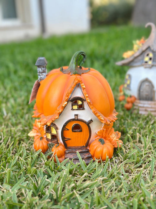 Casa Autunnale Decorativa con LED a Forma di Zucca
