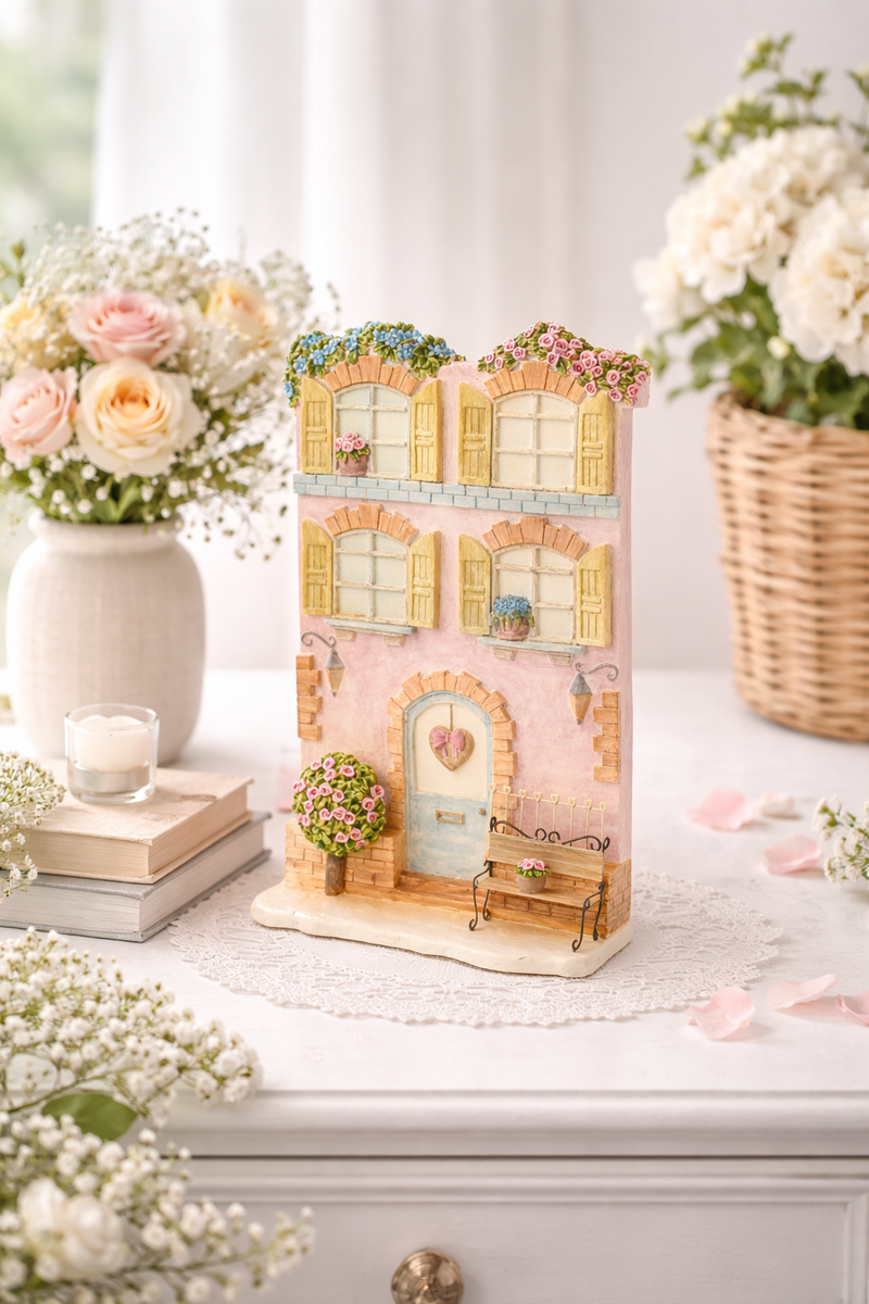 Decorazione Casa in Resina Floreale 40,5 cm Nuvole di Stoffa