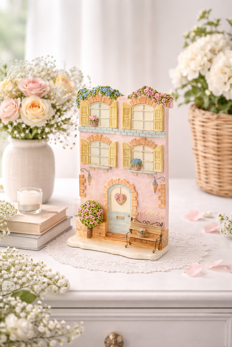 Decorazione Casa in Resina Floreale 40,5 cm Nuvole di Stoffa