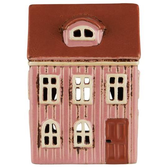 Casa portatealight in ceramica rosa -Ib Laursen