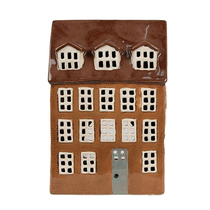 Brown Tealight Holder House - Clayre &amp; eef 