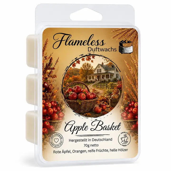 Cera profumata di soia Apple Basket 70 g – FLAMELESS