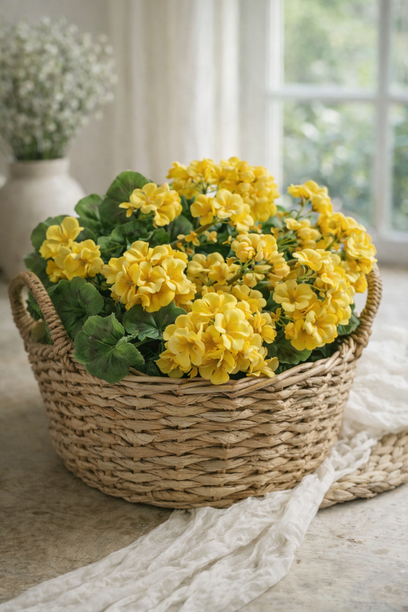 Geranio Giallo Artificiale 49 cm