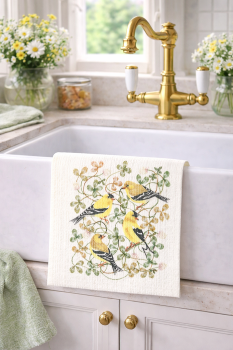 Panno Svedese con Uccellini