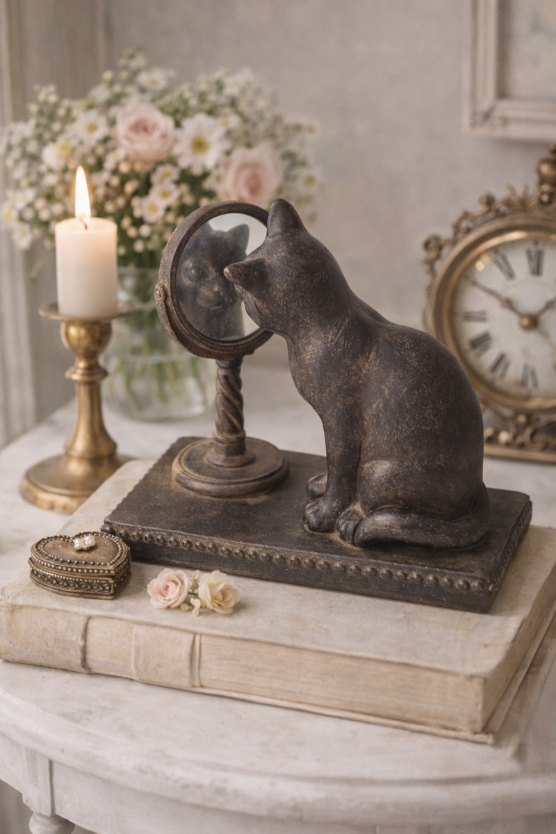 Decorazione Gattino con Specchio