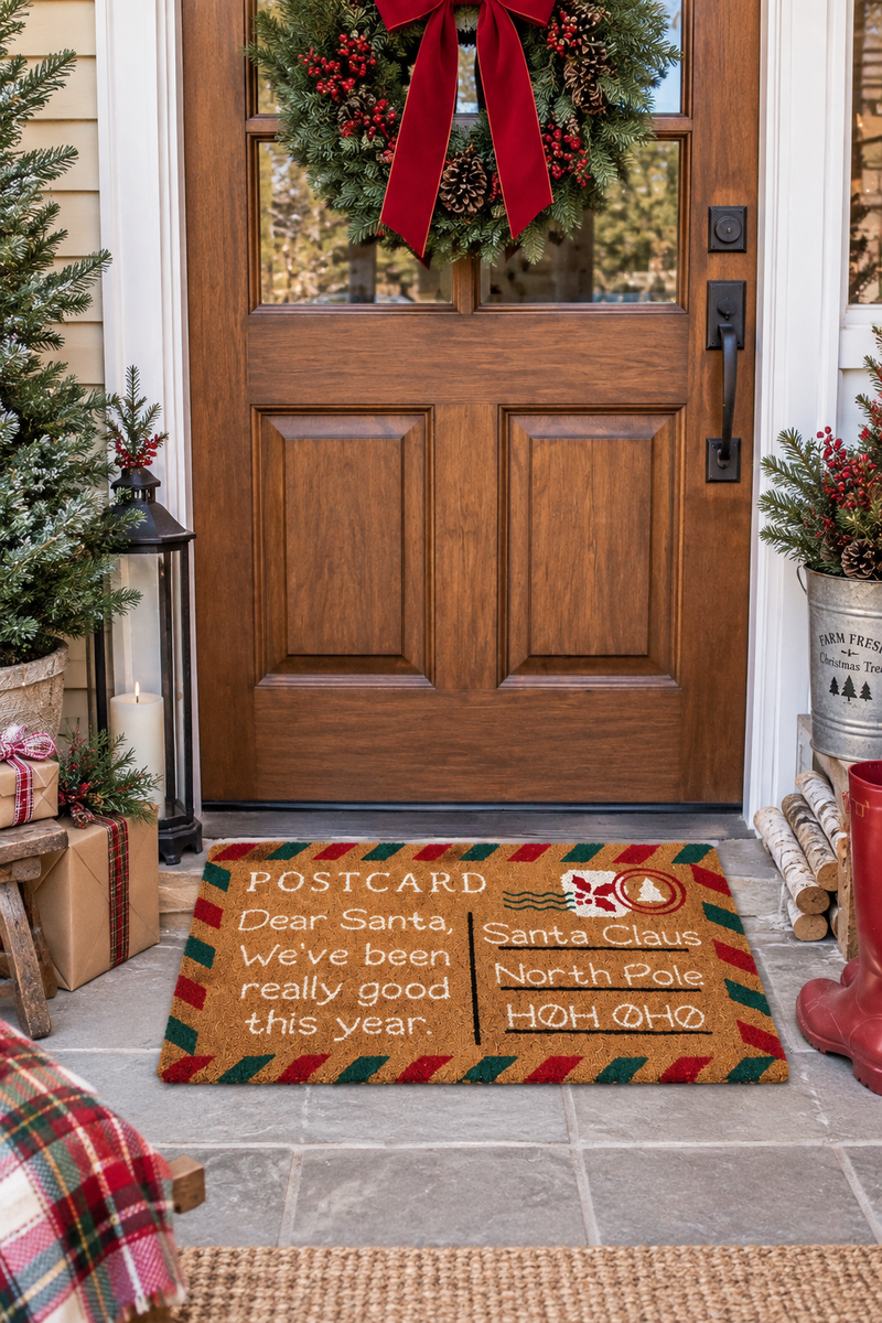 Zerbino Natalizio Cartolina per Babbo Natale 45x76 cm