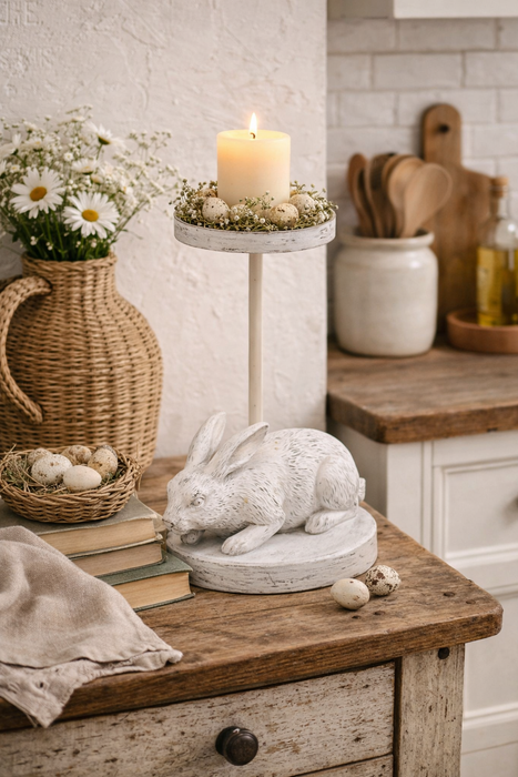Portacandela coniglio 12 cm