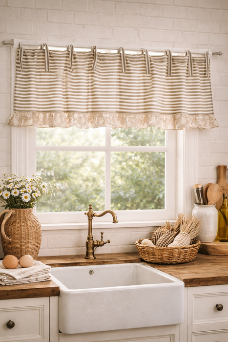 Mantovana a Righe Beige Blanc Mariclò