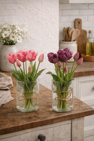 Bouquet 5 Tulipani Aperto  H 40 cm - EDG