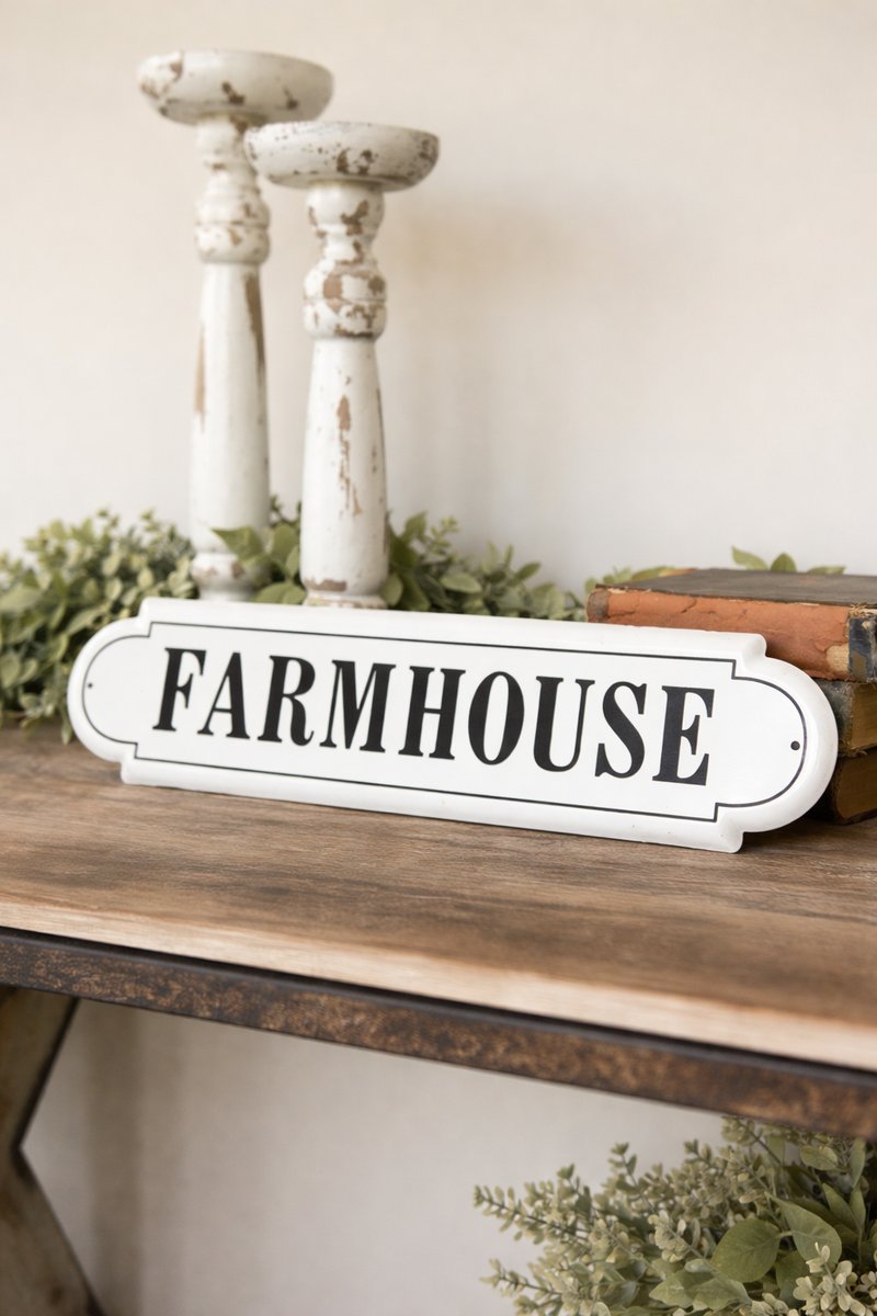 Targa Decorativa in Metallo “Farmhouse” 44x0,6x10,2 cm