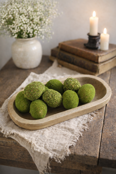 Set 9 Uova Decorative in Muschio