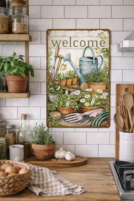 Targa in metallo Welcome 20×30 cm Isabelle Rose