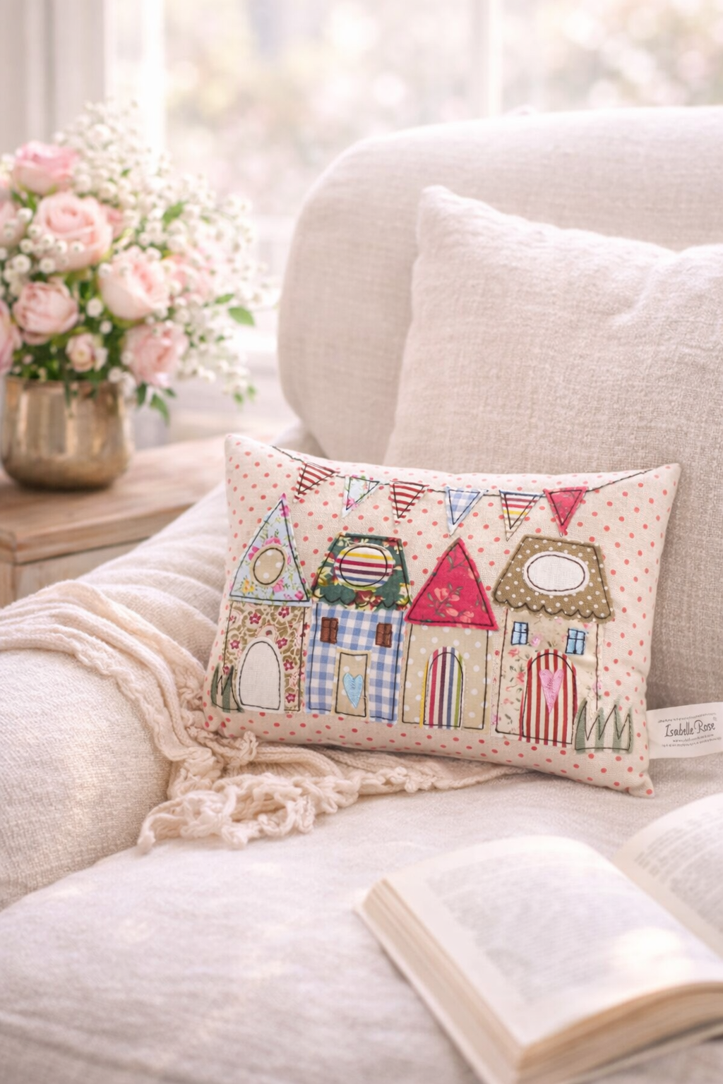 Cuscino con casette 20x28 cm Isabelle Rose