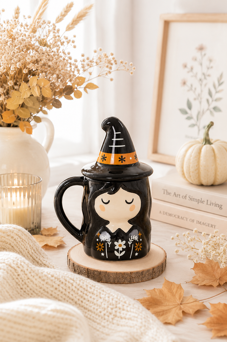 Tazza con Coperchio "Frightful Folk Witch"