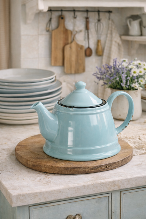 Teiera in Ceramica Azzurra  950 ml