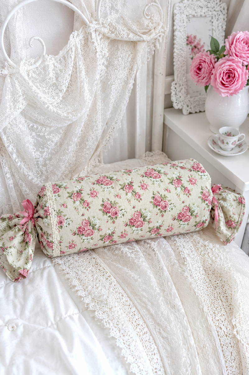 Cuscino Decorativo a Forma di Caramella Shabby Chic