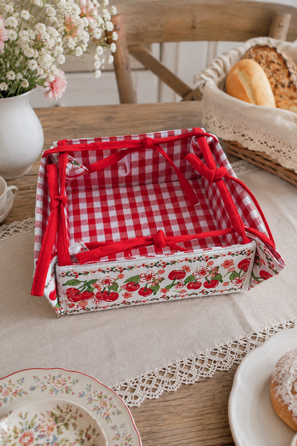 Cestino Portapane in Tessuto Cherry Sophie
