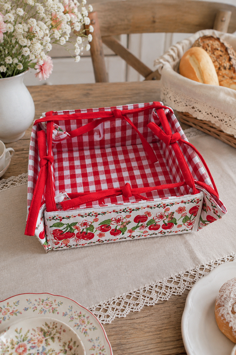 Cestino Portapane in Tessuto Cherry Sophie