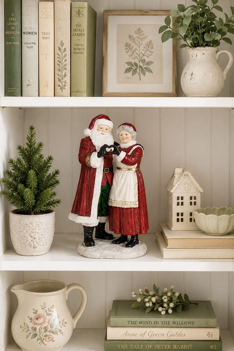 Statuetta Decorativa Babbo Natale e Mamma Natale Clayre & eef