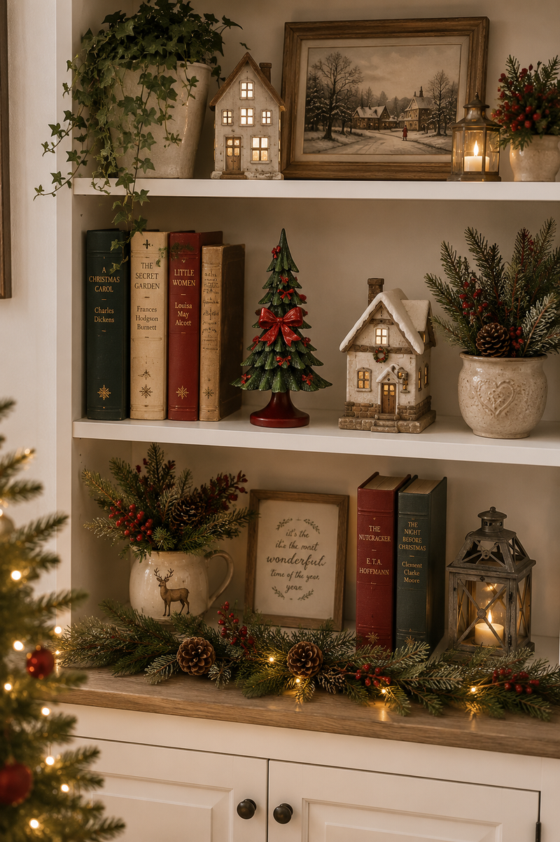 Albero di Natale Decorativo Clayre & Eef Ø14x26 cm