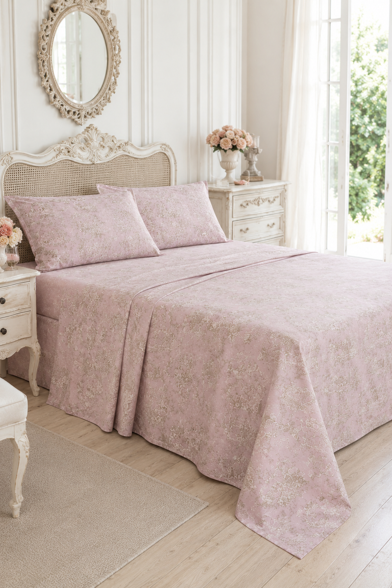 Completo Letto Matrimoniale Toile du Borgo– Blanc Mariclò