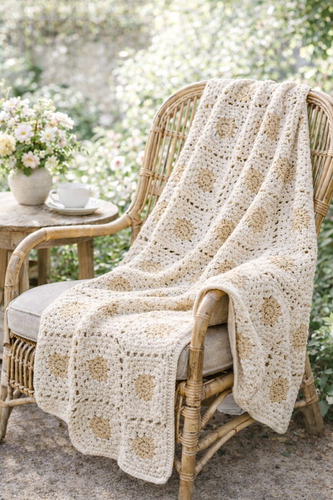 Coperta all’Uncinetto IB Laursen 130x170 cm Color Crema