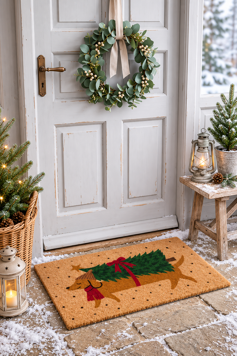 Zerbino Natalizio Bassotto con Albero di Natale Clayre & Eef