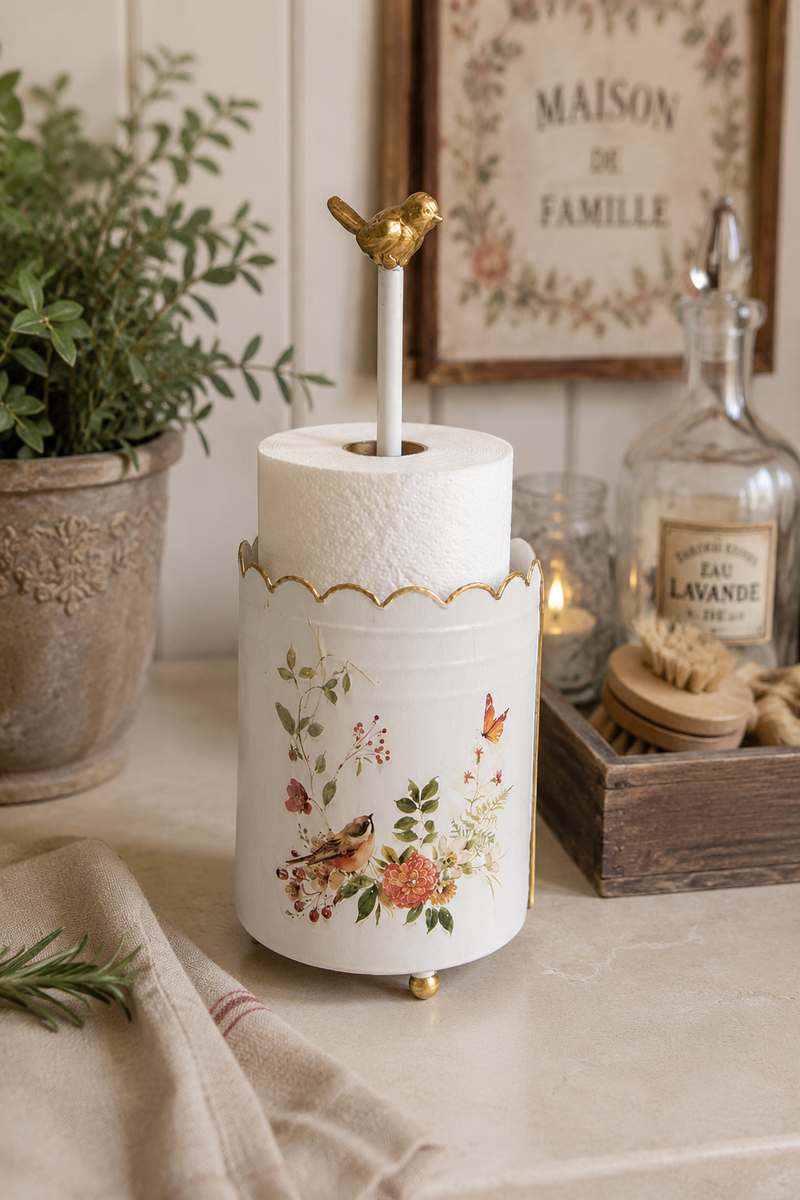 Portarotolo da Cucina Clayre & Eef Ø14x30 cm in Metallo
