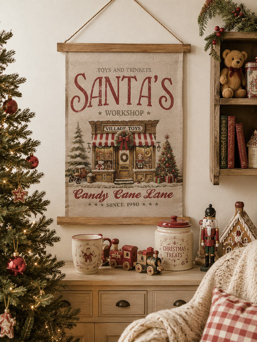 Arazzo Natalizio Santa's Workshop Clayre & Eef