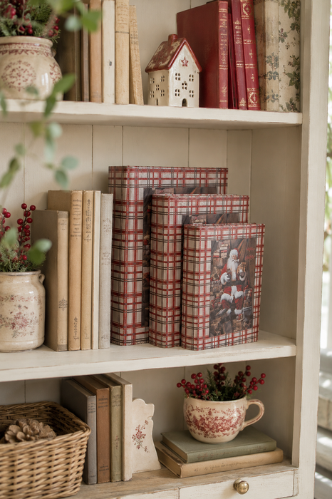 Set 3 Scatole a Forma di Libro Natalizie Clayre & Eef