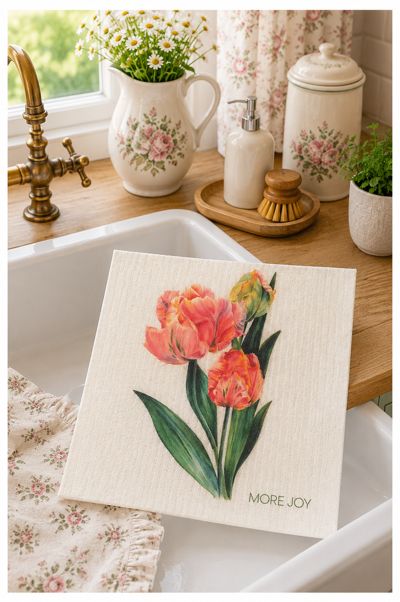 Panno svedese Tulipani Rosa