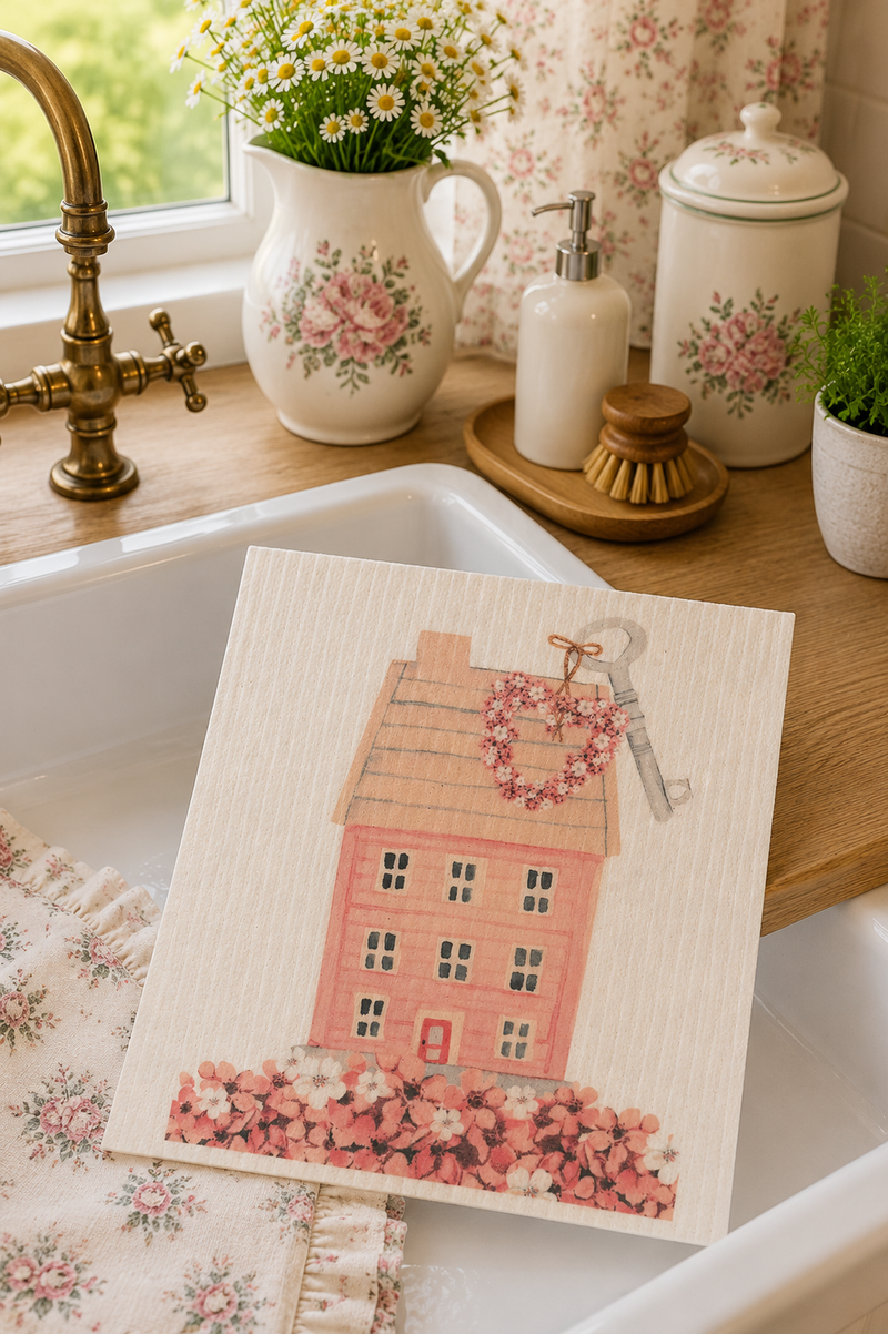 Panno svedese Casa rosa