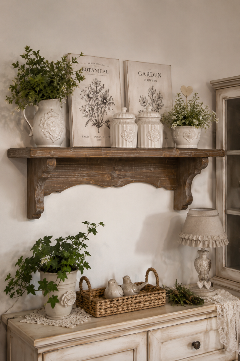 Mensola Country Artigianale in Legno Arte di Nacchi