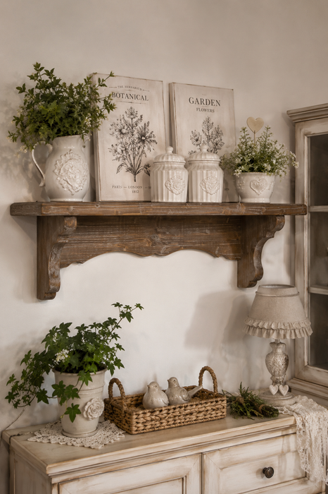 Mensola Country Artigianale in Legno Arte di Nacchi