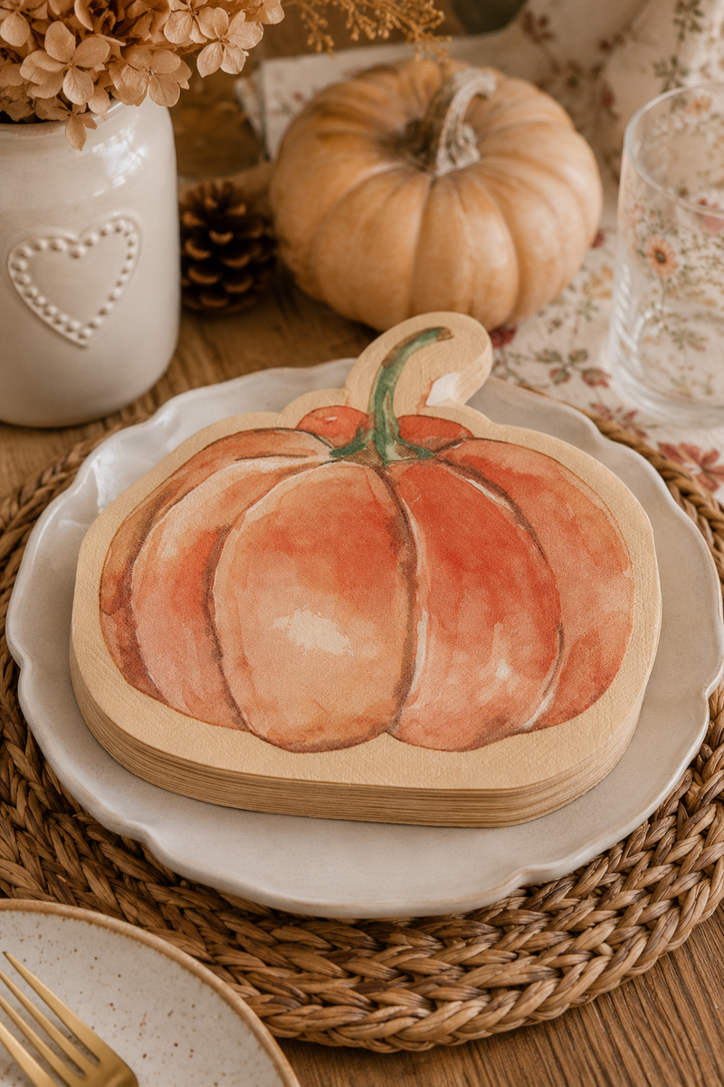 Tovaglioli di Carta a Forma di Zucca 20 cm Set da 20 | Clayre & Eef