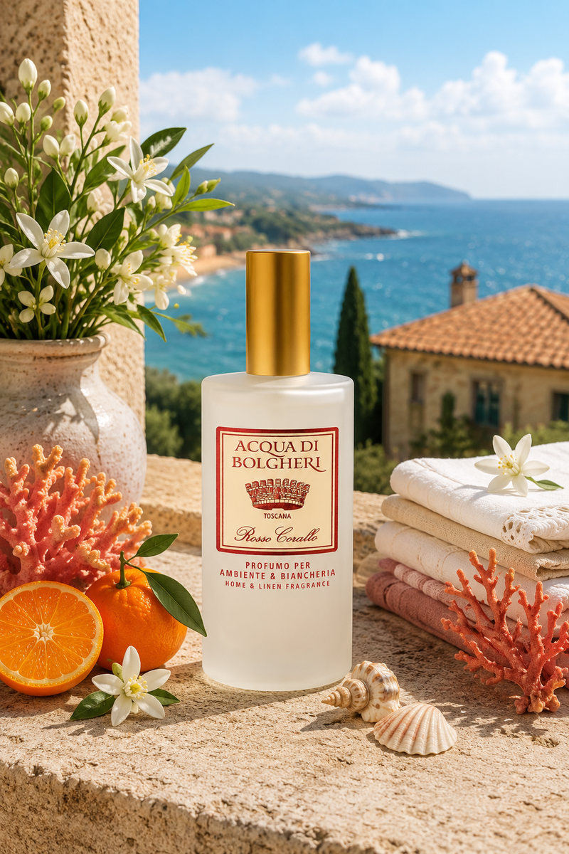 Profumo per Ambiente e Biancheria 100 ml Acqua di Bolgheri Rosso Corallo