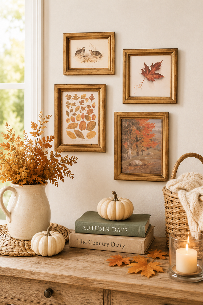 Set 4 Quadri Autunnali Vintage “Sussurri d’Autunno”