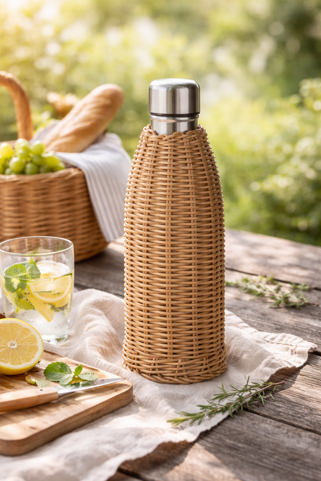 Thermos 500 ml in Rattan Naturale Ib Laursen