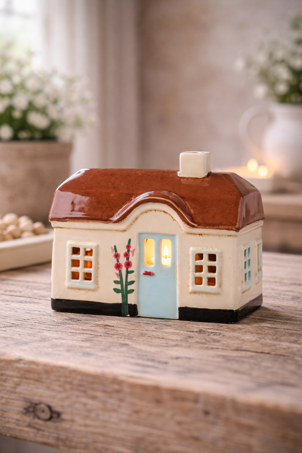 Casetta Porta Tea Light IB Laursen in Ceramica