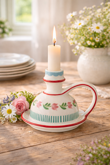 Portacandela in ceramica IB Laursen 10x11x12,5 cm